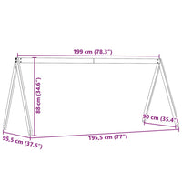 Tetto Letto Bambini Bianco 199x95,5x88 cm Legno Massello Pino 846953