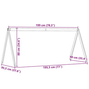 Tetto Letto Bambini Bianco 199x95,5x88 cm Legno Massello Pino 846953