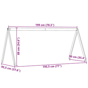 Tetto Letto Bambini Marrone Cera 199x95,5x88 cm Massello Pino 846954