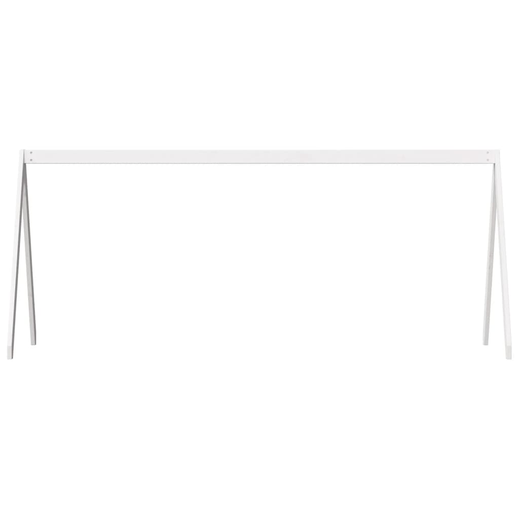 Tetto Letto Bambini Bianco 199x80,5x88 cm Legno Massello Pino 846956