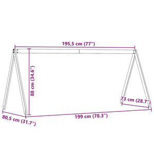 Tetto Letto Bambini Bianco 199x80,5x88 cm Legno Massello Pino 846956