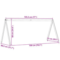 Tetto Letto Bambini Marrone Cera 199x80,5x88 cm Massello Pino 846957