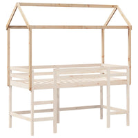 Tetto per Letto Bambini 207x95,5x159 cm Legno Massello di Pino 846964