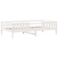 Letto senza Materasso Bianco 75x190 in Legno Massello di Pino 846983