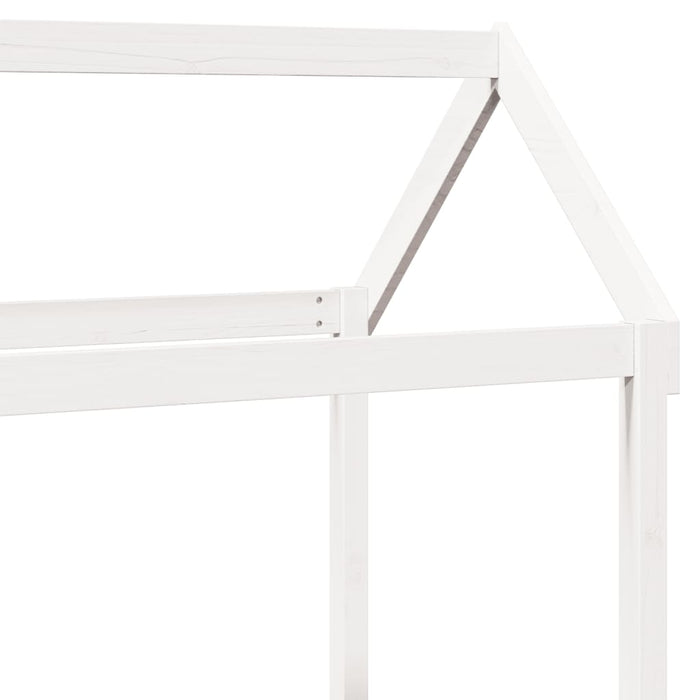 Tetto Letto Bambini Bianco 98x70x176,5 cm Legno Massello Pino 846992