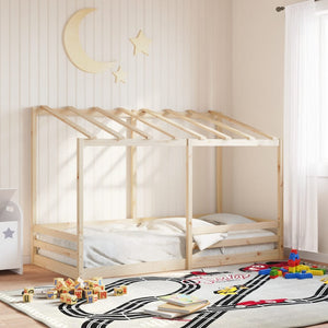 Letto per Bambini con Tetto 100x200 cm Legno Massello di Pino 846997