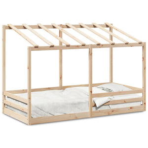 Letto per Bambini con Tetto 100x200 cm Legno Massello di Pino 846997