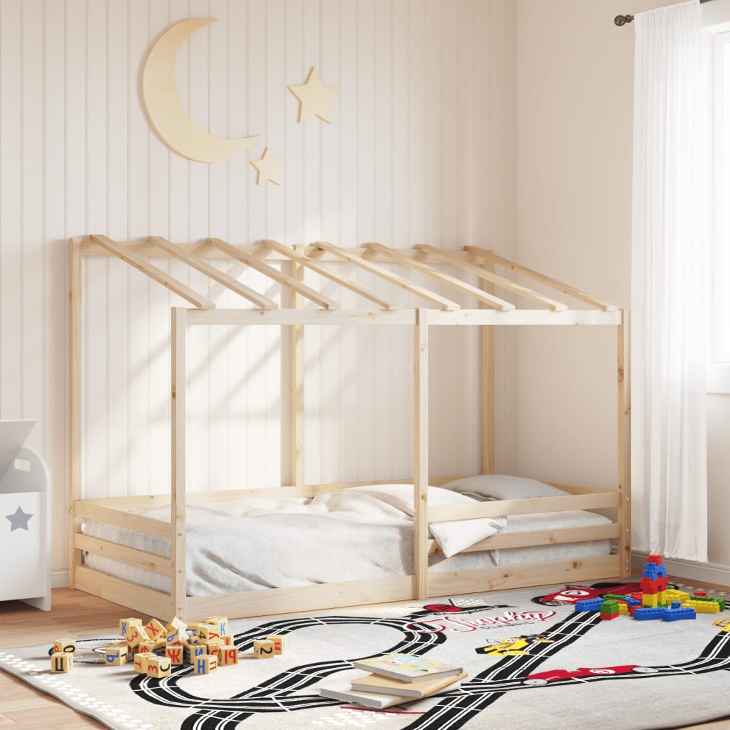 Letto per Bambini con Tetto 80x200 cm in Legno Massello di Pino 847003