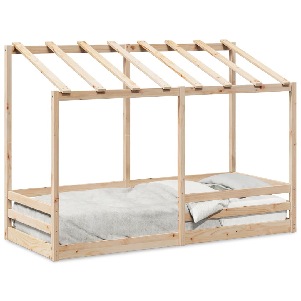 Letto per Bambini con Tetto 90x190 cm in Legno Massello di Pino 847006