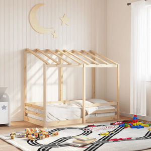 Letto per Bambini con Tetto 80x160 cm in Legno Massello di Pino 847012