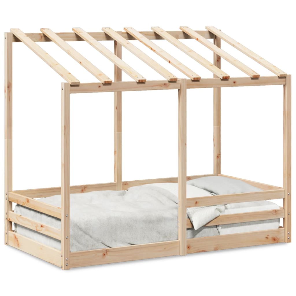 Letto per Bambini con Tetto 80x160 cm in Legno Massello di Pino 847012