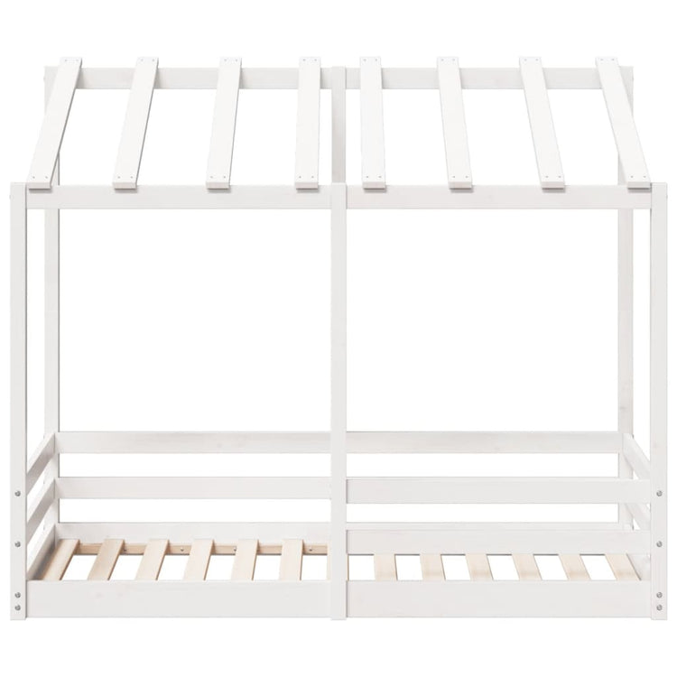 Letto per Bambini con Tetto Bianco 80x160cm Legno Massello Pino 847013