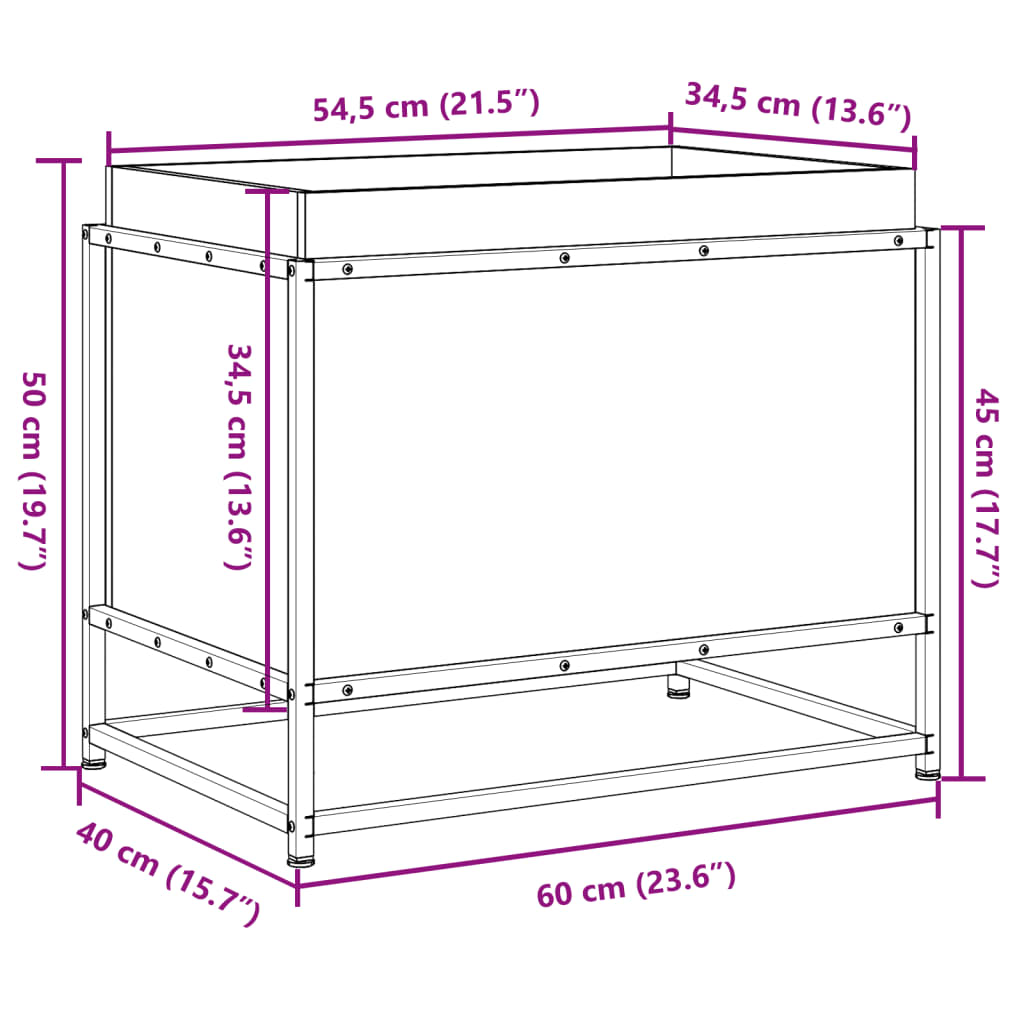 Fioriera da Giardino Bianca 60x40x50 cm Legno Massello di Pino 847024