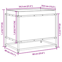 Fioriera da Giardino Bianca 60x40x50 cm Legno Massello di Pino 847024