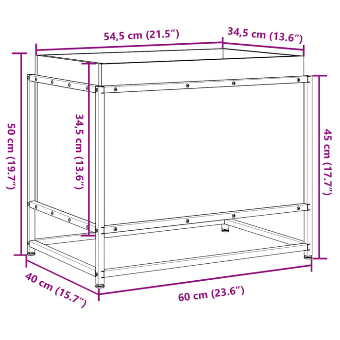 Fioriera da Giardino Bianca 60x40x50 cm Legno Massello di Pino 847024