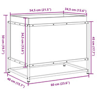 Fioriera da Giardino 60x40x50 cm in Legno di Pino Impregnato 847027