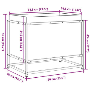 Fioriera da Giardino 60x40x50 cm in Legno di Pino Impregnato 847027