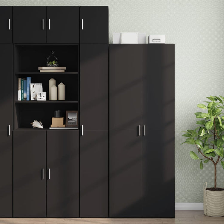 Mobile a Parete Nero 30x42,5x40 cm in Legno Multistrato 846090