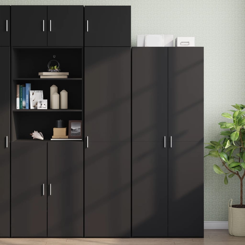 Mobile a Parete Nero 45x42,5x40 cm in Legno Multistrato 846104