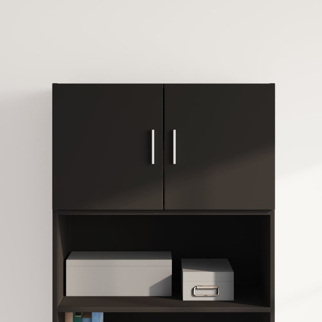 Mobile a Parete Nero 70x42,5x40 cm in Legno Multistrato 846118