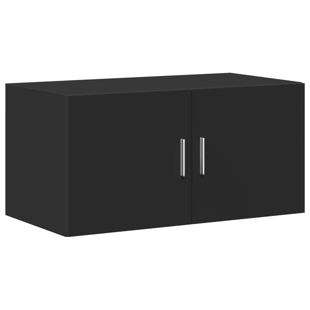 Mobile a Parete Nero 80x42,5x40 cm in Legno Multistrato 846125