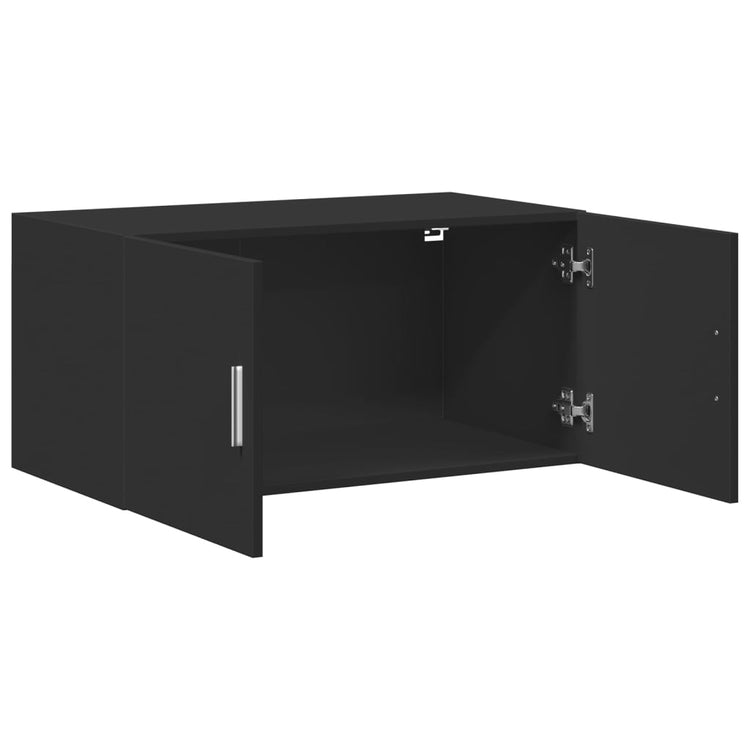 Mobile a Parete Nero 80x42,5x40 cm in Legno Multistrato 846125