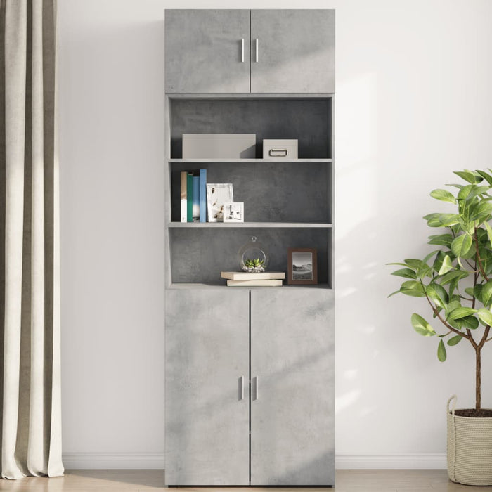 Mobile a Parete Grigio Cemento 80x42,5x40 cm Legno Multistrato 846127