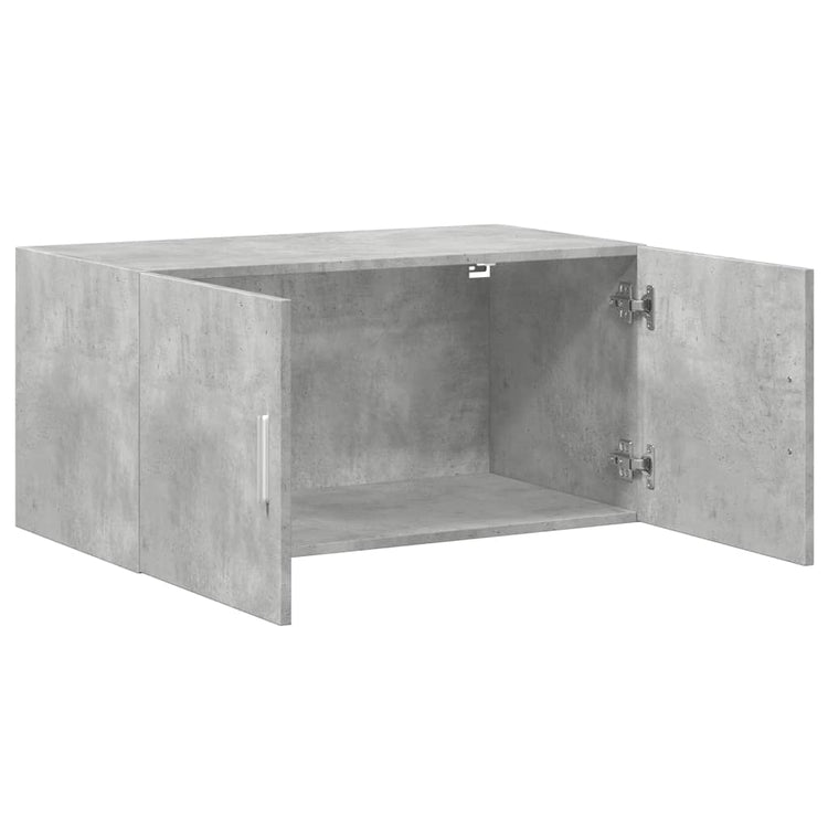 Mobile a Parete Grigio Cemento 80x42,5x40 cm Legno Multistrato 846127