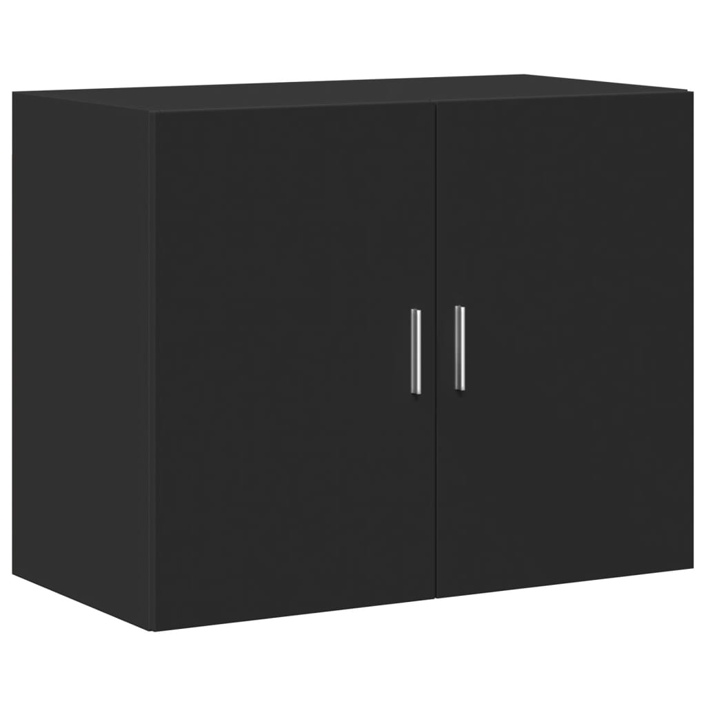 Mobile a Parete Nero 80x42,5x64 cm in Legno Multistrato 846132