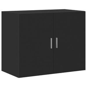 Mobile a Parete Nero 80x42,5x64 cm in Legno Multistrato 846132