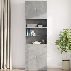 Mobile a Parete Grigio Cemento 80x42,5x64 cm Legno Multistrato 846134