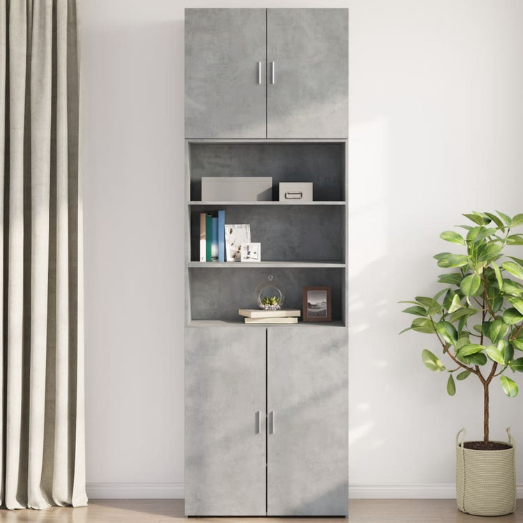 Mobile a Parete Grigio Cemento 80x42,5x64 cm Legno Multistrato 846134