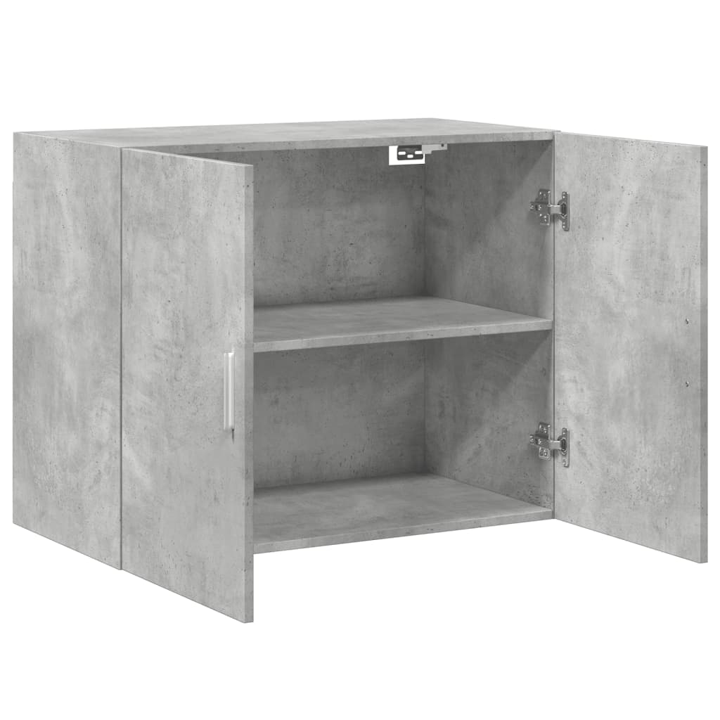 Mobile a Parete Grigio Cemento 80x42,5x64 cm Legno Multistrato 846134