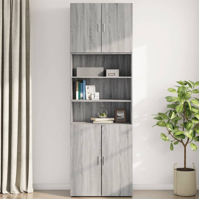 Mobile a Parete Grigio Sonoma 80x42,5x64cm in Legno Multistrato 846136