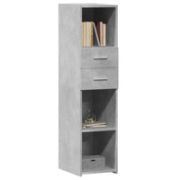 Credenza Grigio Cemento 30x42,5x124 cm in Legno Multistrato 846155