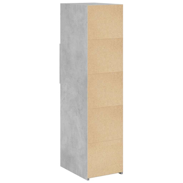 Credenza Grigio Cemento 30x42,5x124 cm in Legno Multistrato 846155