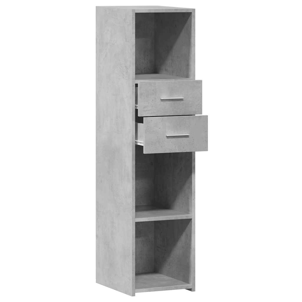 Credenza Grigio Cemento 30x42,5x124 cm in Legno Multistrato 846155