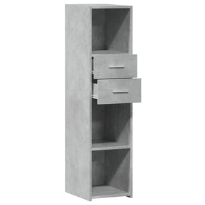 Credenza Grigio Cemento 30x42,5x124 cm in Legno Multistrato 846155