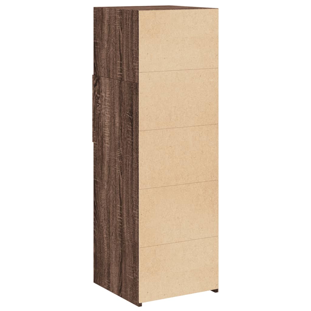 Credenza Rovere Marrone 40x42,5x124 cm in Legno Multistrato 846165