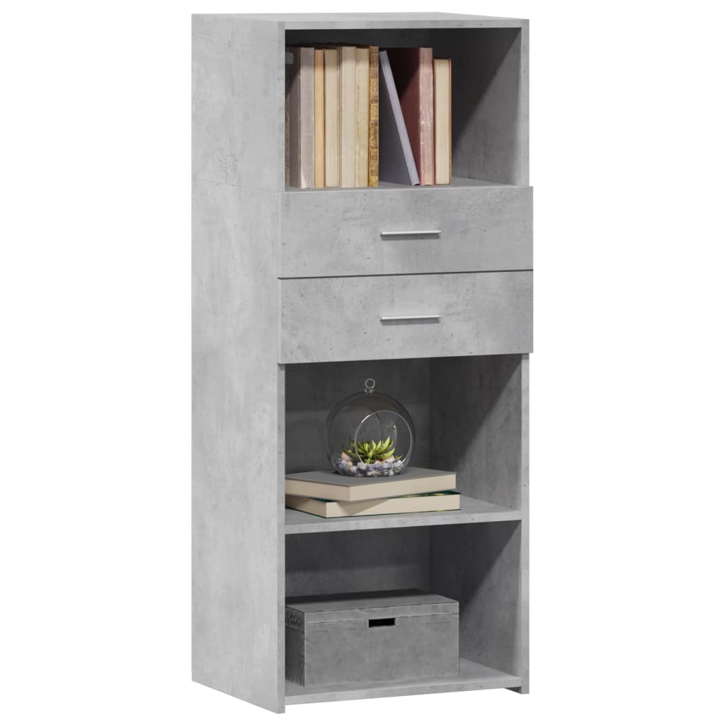 Credenza Grigio Cemento 50x42,5x124 cm in Legno Multistrato 846176