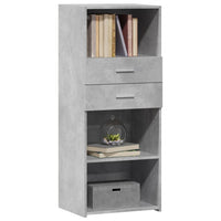 Credenza Grigio Cemento 50x42,5x124 cm in Legno Multistrato 846176