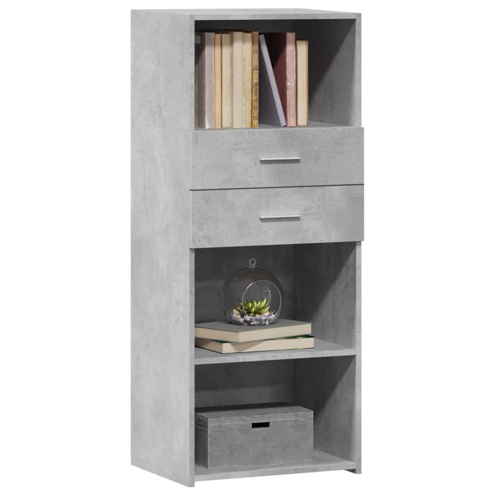 Credenza Grigio Cemento 50x42,5x124 cm in Legno Multistrato 846176