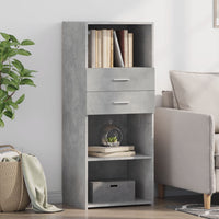 Credenza Grigio Cemento 50x42,5x124 cm in Legno Multistrato 846176