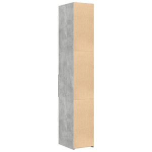 Credenza Grigio Cemento 30x42,5x185 cm in Legno Multistrato 846239