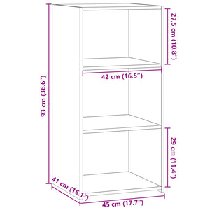 Credenza Nera 45x41x93 cm in Legno Multistrato 846356