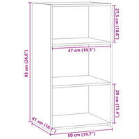 Credenza Rovere Marrone 50x41x93 cm in Legno Multistrato 846368