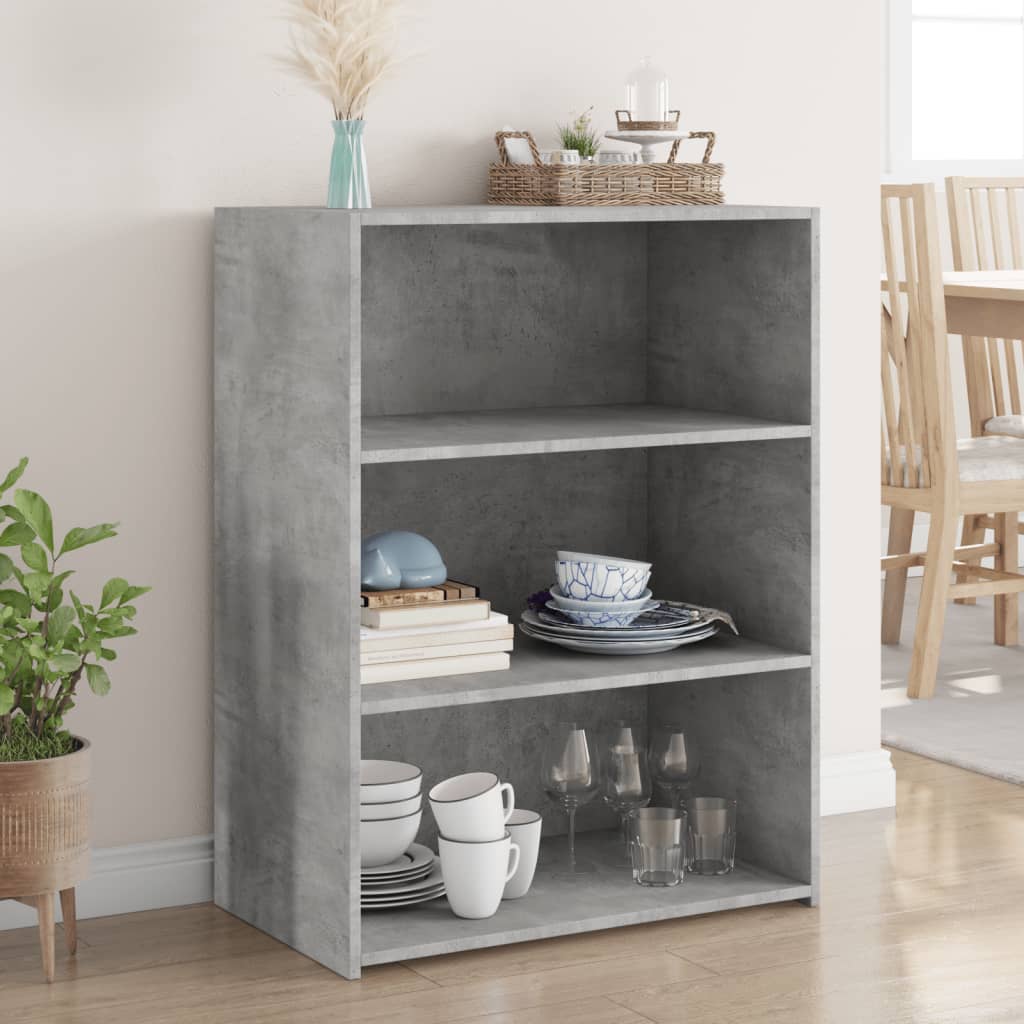 Credenza Grigio Cemento 70x41x93 cm in Legno Multistrato 846372