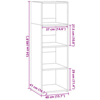 Credenza Grigio Sonoma 40x41x124cm in Legno Multistrato 846388