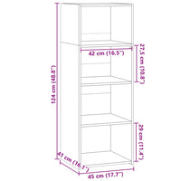 Credenza Rovere Sonoma 45x41x124 cm in Legno Multistrato 846392