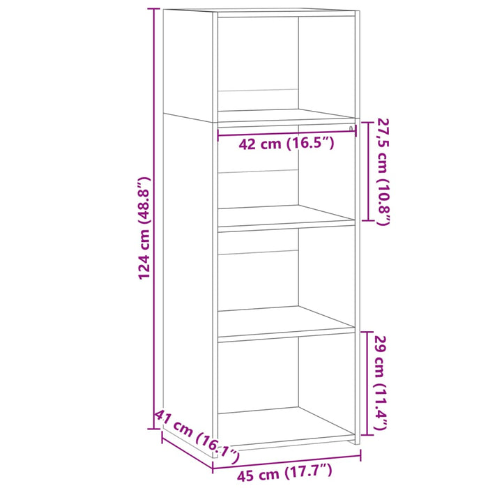 Credenza Rovere Sonoma 45x41x124 cm in Legno Multistrato 846392